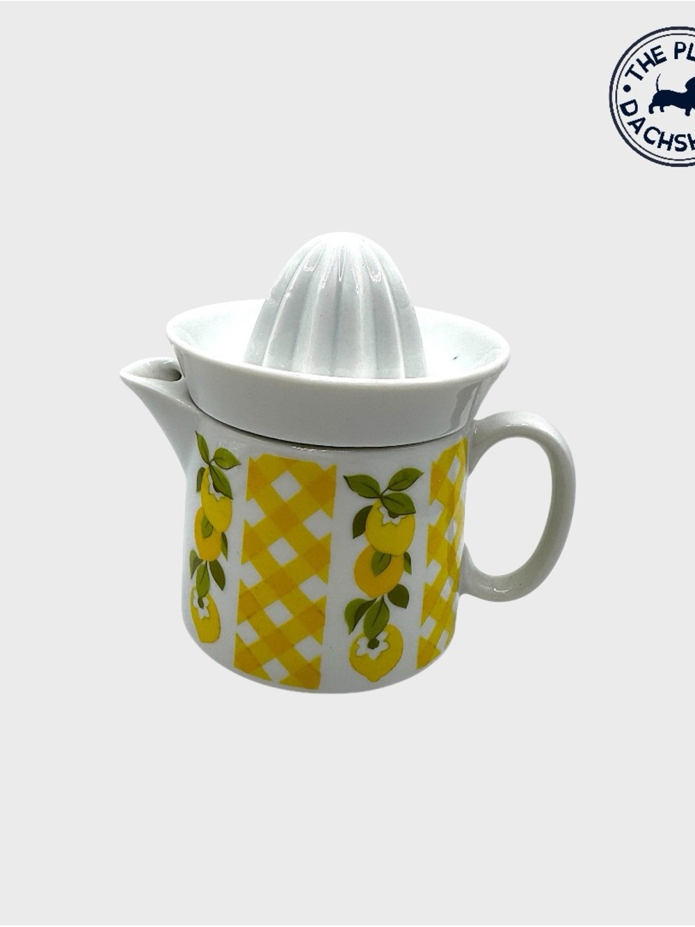 Vintage Small Lemon Ceramic Citrus Juicer Pitcher